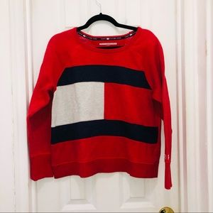 Tommy Hilfiger Red Pullover Size L